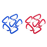 Maxbell Maxbell 6 Pieces 12KN Aluminum Wire Gate Carabiner for Hammock Camping Hiking Red