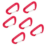 Maxbell Maxbell 6 Pieces 12KN Aluminum Wire Gate Carabiner for Hammock Camping Hiking Red
