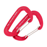 Maxbell Maxbell 6 Pieces 12KN Aluminum Wire Gate Carabiner for Hammock Camping Hiking Red