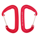 Maxbell Maxbell 6 Pieces 12KN Aluminum Wire Gate Carabiner for Hammock Camping Hiking Red