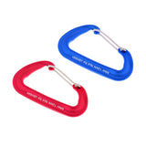 Maxbell Maxbell 6 Pieces 12KN Aluminum Wire Gate Carabiner for Hammock Camping Hiking Red