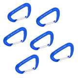 Maxbell Maxbell 6 Pieces 12KN Aluminum Wire Gate Carabiner for Hammock Camping Hiking Blue