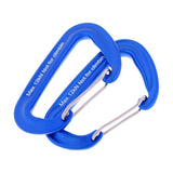 Maxbell Maxbell 6 Pieces 12KN Aluminum Wire Gate Carabiner for Hammock Camping Hiking Blue