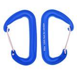 Maxbell Maxbell 6 Pieces 12KN Aluminum Wire Gate Carabiner for Hammock Camping Hiking Blue