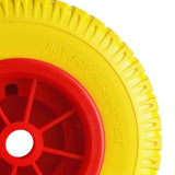 Maxbell 1 Pair 10" 0.88" 330lbs Load Replacement Puncture Proof Yellow Tire on Red Wheel for Kayak Canoe Cart - Aladdin Shoppers