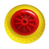 Maxbell 1 Pair 10" 0.88" 330lbs Load Replacement Puncture Proof Yellow Tire on Red Wheel for Kayak Canoe Cart - Aladdin Shoppers