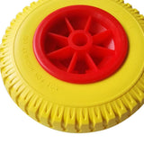 Maxbell 1 Pair 10" 0.88" 330lbs Load Replacement Puncture Proof Yellow Tire on Red Wheel for Kayak Canoe Cart - Aladdin Shoppers