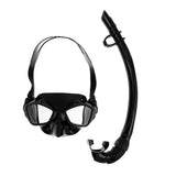 Maxbell Maxbell Scuba Diving Swimming Snorkeling Goggles Glasses Mask & Snorkel Set Black