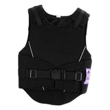 2xFlexible Body Protective Gear Equestrian Horse Riding Vest Kids Black M