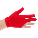 Maxbell Spandex Snooker Billiard Pool Cue Glove Left Hand 3 Finger Accessory Red - Aladdin Shoppers