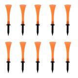 Maxbell Maxbell 10 Pieces 83mm Height Rubber Golf Tees Golfer Training Orange