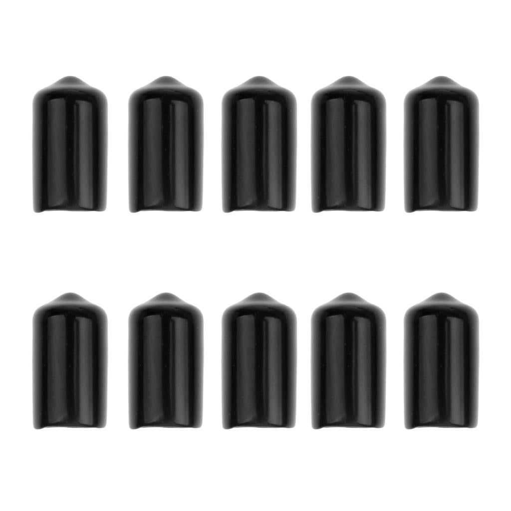 Maxbell Maxbell Set of 10 Black Rubber Protective Cover Case for Snooker Cue Tips