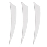 Maxbell 5 Pieces Shield Cut Archery Hunting Arrow Feather Fletching DIY White Right - Aladdin Shoppers