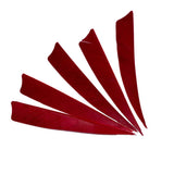 Maxbell 5 Pieces Shield Cut Archery Hunting Arrow Feather Fletching DIY Red Left - Aladdin Shoppers