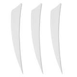 Maxbell Maxbell 5 Pieces Shield Cut Archery Hunting Arrow Feather Fletching DIY White Left