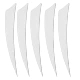 Maxbell 5 Pieces Shield Cut Archery Hunting Arrow Feather Fletching DIY White Left - Aladdin Shoppers