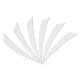 Maxbell 5 Pieces Shield Cut Archery Hunting Arrow Feather Fletching DIY White Left - Aladdin Shoppers