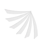 Maxbell 5 Pieces Shield Cut Archery Hunting Arrow Feather Fletching DIY White Left - Aladdin Shoppers