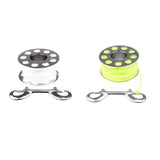 Maxbell Finger Reel with Stainless Steel Clip Scuba Spool 31m Line Fluorescent Green 30mm - Aladdin Shoppers