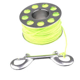 Maxbell Finger Reel with Stainless Steel Clip Scuba Spool 31m Line Fluorescent Green 30mm - Aladdin Shoppers