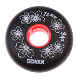Maxbell 4 Pieces Inline Roller Hockey Fitness Skate Replacement Wheel 84A 72mm Black