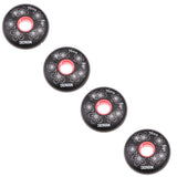 Maxbell 4 Pieces Inline Roller Hockey Fitness Skate Replacement Wheel 84A 76mm Black - Aladdin Shoppers