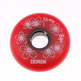 Maxbell 2x4 Pieces Inline Roller Hockey Fitness Skate Replacement Wheel 84A 72mm Red