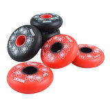 Maxbell 2x4 Pieces Inline Roller Hockey Fitness Skate Replacement Wheel 84A 72mm Red