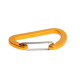Maxbell Maxbell 5 Piece D Ring Carabiner Spring Snap Clip Key Chain Hook Buckle Gold Yellow