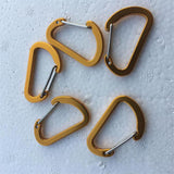 Maxbell Maxbell 5 Piece D Ring Carabiner Spring Snap Clip Key Chain Hook Buckle Gold Yellow