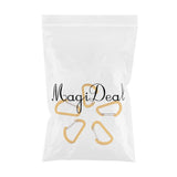 Maxbell Maxbell 5 Piece D Ring Carabiner Spring Snap Clip Key Chain Hook Buckle Gold Yellow