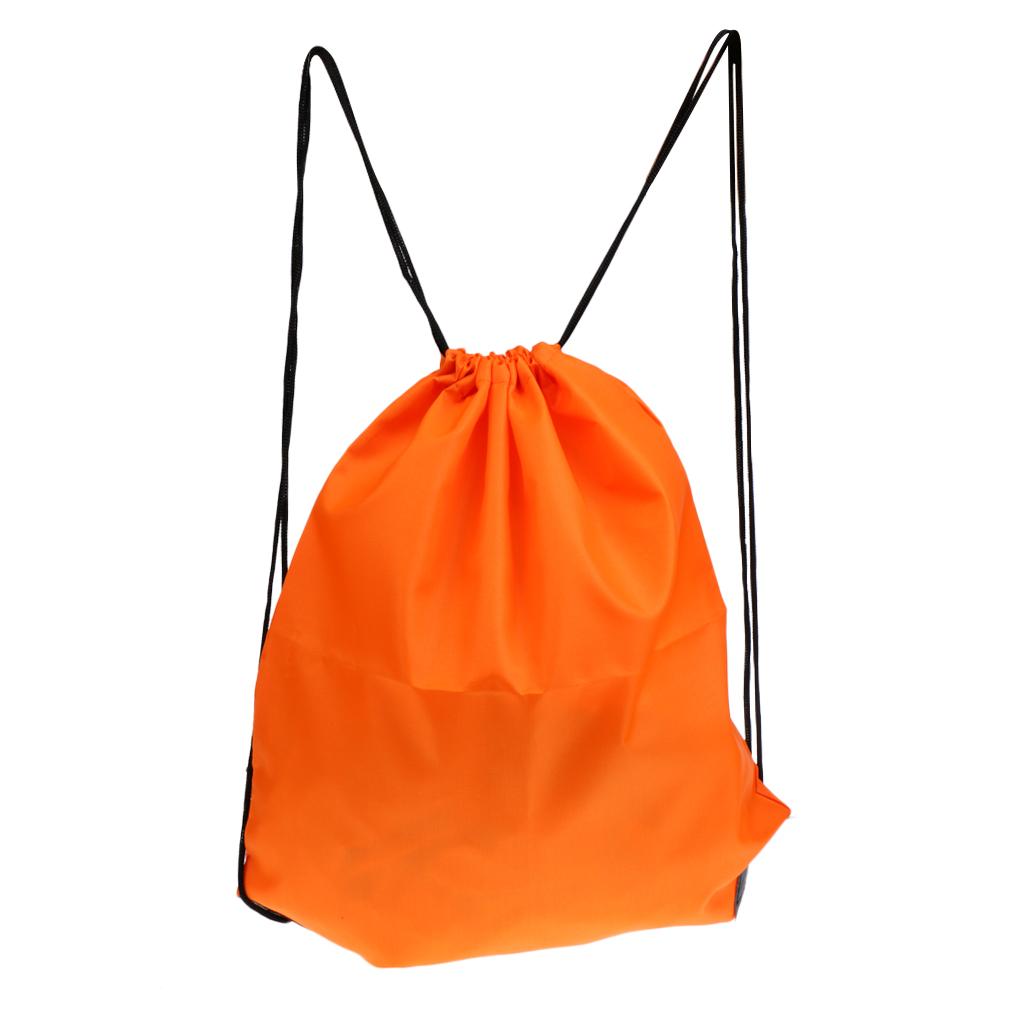Maxbell Maxbell Waterproof Drawstring Backpack School Gym Sports Beach Travel Bag Orange