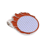 Maxbell Maxbell Sturdy Stylish Hat Clip Golf Ball Marker Fit for Golf Cap Visor Orange+White