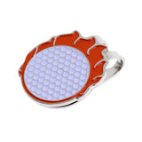 Maxbell Sturdy Stylish Hat Clip Golf Ball Marker Fit for Golf Cap Visor Orange+White - Aladdin Shoppers