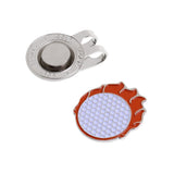 Maxbell Sturdy Stylish Hat Clip Golf Ball Marker Fit for Golf Cap Visor Orange+White - Aladdin Shoppers