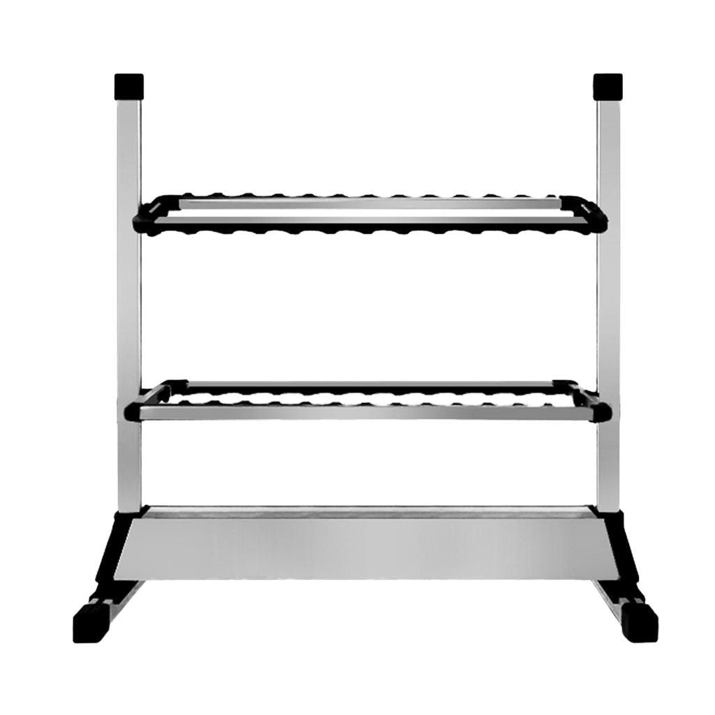 Maxbell Maxbell Fishing Rod Pole Rack Holder Stand Support for 24 Fishing Rod Silver