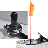 Maxbell Maxbell Black Nylon Kayak Marine Yacht Inflatable Boat Dinghy Flag Base Rail Side Mount Stand Rack DIY Accessories