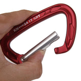 Maxbell Maxbell 10 Pieces 3.86" x 2.28" 24KN Aluminum Straight Gate Keylock Key Nose Carabiners Durable & Multipurpose for Rock Climbing Mountaineering Camping Hiking