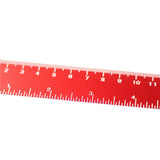 Maxbell Maxbell Aluminum Alloy Portable Mini Pocket Bookmark 12cm Ruler Measure Tool Red