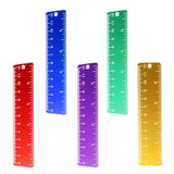 Maxbell Maxbell Aluminum Alloy Portable Mini Pocket Bookmark 12cm Ruler Measure Tool Red