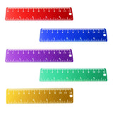 Maxbell Maxbell Aluminum Alloy Portable Mini Pocket Bookmark 12cm Ruler Measure Tool Red