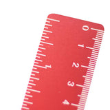 Maxbell Maxbell Aluminum Alloy Portable Mini Pocket Bookmark 12cm Ruler Measure Tool Red