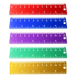 Maxbell Maxbell Aluminum Alloy Portable Mini Pocket Bookmark 12cm Ruler Measure Tool Red