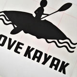 Maxbell I LOVE KAYAK Kayak Canoe Stickers Boat Funny Decal Car Window Decor Black - Aladdin Shoppers