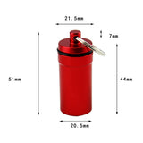 Maxbell Airtight Pill Box Case Holder Container Alloy Capsule Bottle Keychain Red - Aladdin Shoppers