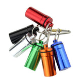 Maxbell Maxbell Airtight Pill Box Case Holder Container Alloy Capsule Bottle Keychain Green