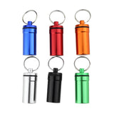 Maxbell Maxbell Airtight Pill Box Case Holder Container Alloy Capsule Bottle Keychain Green