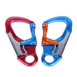 Maxbell Maxbell Double Action Mountaineering Rock Climbing Carabiner Clip 30KN Blue & Orange