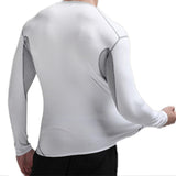 Maxbell Mens Compression Base Under Layer Sports Athletic T-Shirts M White - Aladdin Shoppers