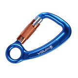Maxbell Maxbell 30KN D Shape Auto Self Locking Carabiner Outdoor Climbing Equipment Blue